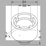 KM Bearing Locknut Socket Set, Internal Spigot