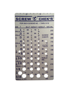 SC.02110 Screw Chek'r/Indentifier (Inch), Metal