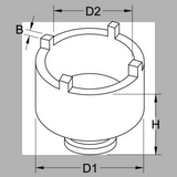 KM Bearing Locknut Socket Set, External Spigot